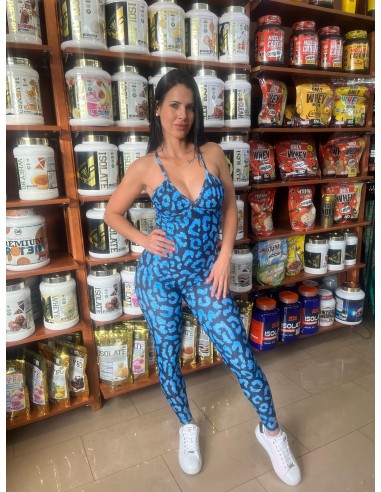 ENTERIZO ANIMAL PRINT AZUL