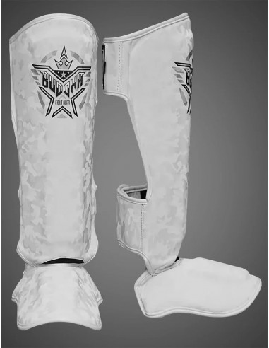 Espinilleras Buddha Army - blanco