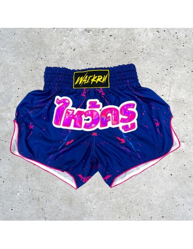 Pantalón WAI KRU Muay Thai BLUE/PINK...
